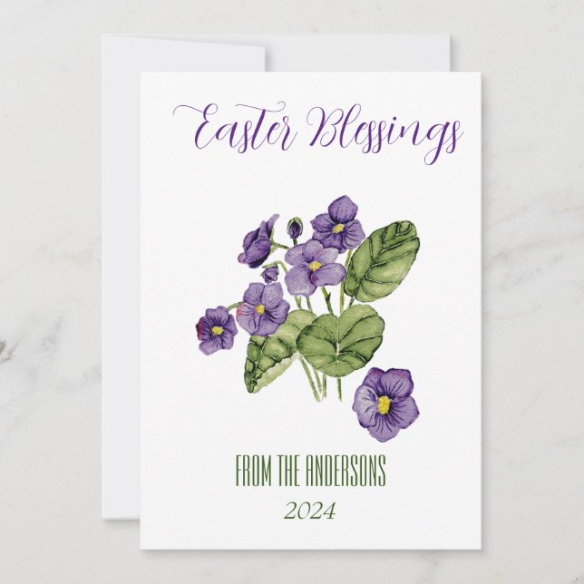 Festiva Tarjeta de vacaciones plana (Anverso)