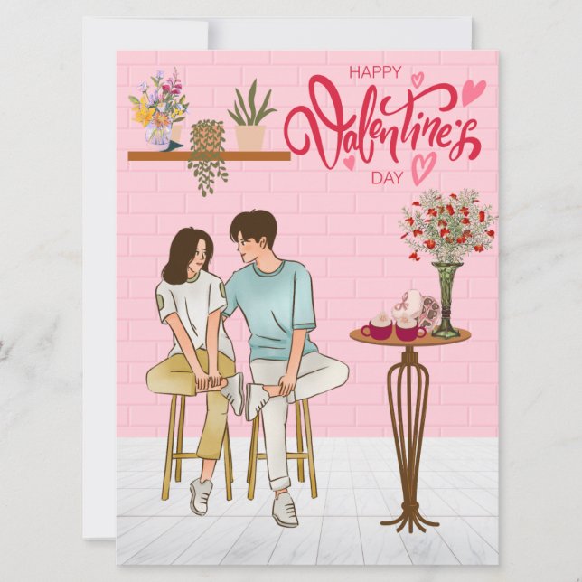 Festiva Tarjeta de vacaciones plana (Anverso)