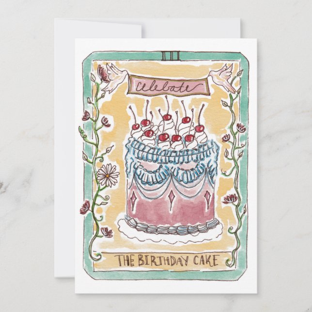 Festiva Tarjeta de vacaciones plana (Anverso)