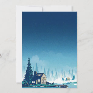 Festiva Tarjeta de vacaciones plana 5" x 7"