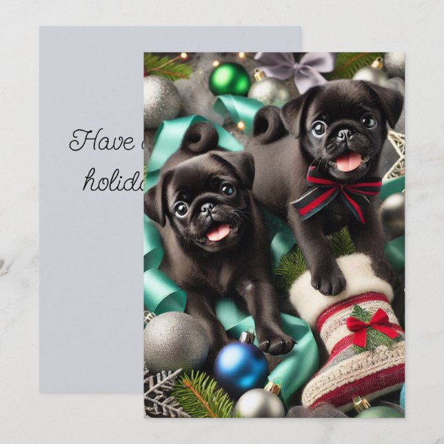 Festiva Tarjeta de vacaciones plana 5 x 7 (Anverso / Reverso)