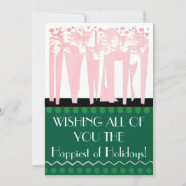 Festiva Tarjeta de vacaciones plana ART DECO