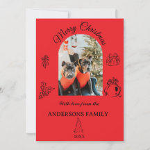 Tarjeta de vacaciones plana caprichosa dibujada a 