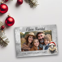 Tarjeta de vacaciones plana con fotografía de ovej