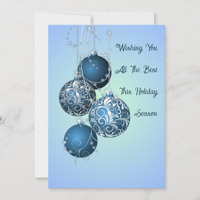 Festiva Tarjeta de vacaciones plana de árbol de acuarela p (Anverso)