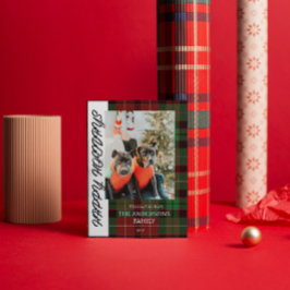 Festiva Tarjeta de vacaciones plana de cuadros de Búfalo