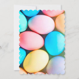 Festiva Tarjeta de vacaciones plana de huevos de Pascua