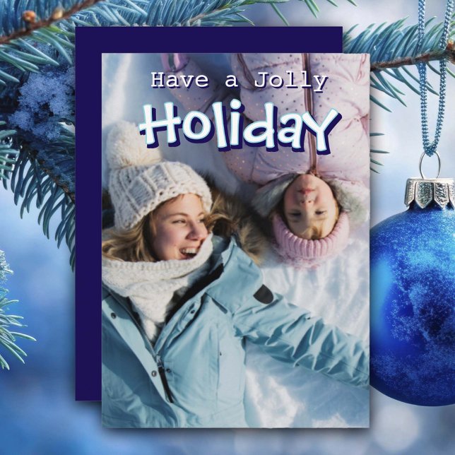 Festiva Tarjeta de vacaciones plana de Jolly Holiday con f (Subido por el creador)