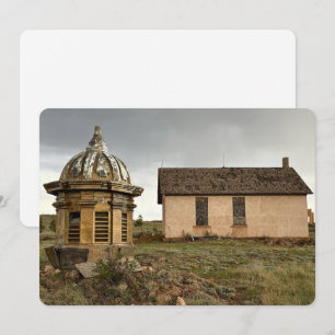 Festiva Tarjeta de vacaciones plana de paisaje abandonado