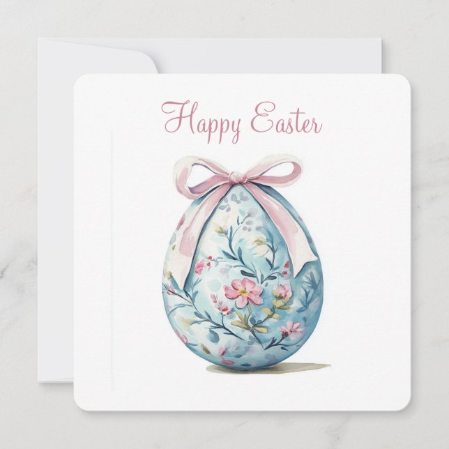 Festiva Tarjeta de vacaciones plana de Pascua (Anverso)