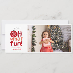 Festiva Tarjeta de vacaciones plana divertida ornamental