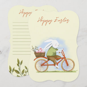 Festiva Tarjeta de vacaciones plana "Happy Easter" .