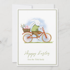 Festiva Tarjeta de vacaciones plana "Happy Easter" .