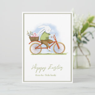 Festiva Tarjeta de vacaciones plana "Happy Easter" .
