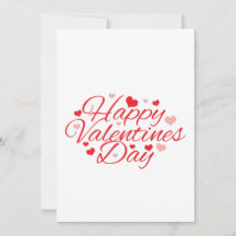 Tarjeta de vacaciones plana Happy-Valentines-Day-2