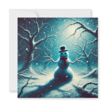 Tarjeta de vacaciones plana Jack Frost Navidades S