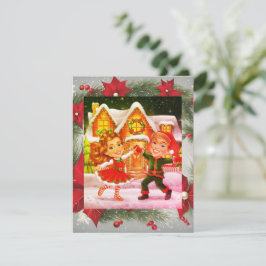 Festiva Tarjeta de vacaciones plana para navidades