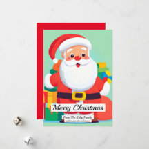 Tarjeta de vacaciones plana para Navidades de Sant