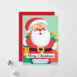 Festiva Tarjeta de vacaciones plana para Navidades de Sant