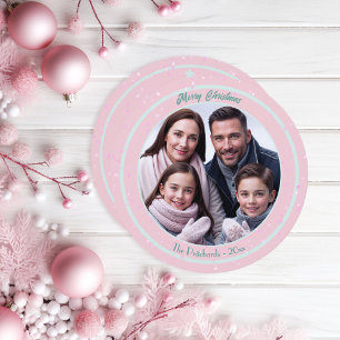 Festiva Tarjeta de vacaciones plana para Navidades Pastel 