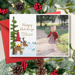 Festiva Tarjeta de vacaciones plana para viajes nórdicos