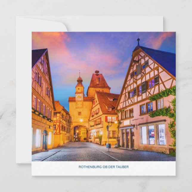 Festiva Tarjeta de vacaciones plana Rothenburg ob der Taub (Anverso)