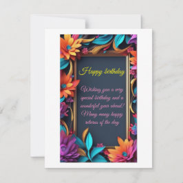 Festiva Tarjeta de vacaciones plana, tamaño: 4,25" x 5,5",