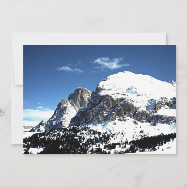 Festiva Tarjeta de vacaciones Plattkofel y Langkofel Italy (Anverso)