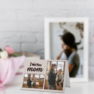 Festiva Tarjeta de vacaciones plegable con fotos personali