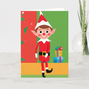 Festiva Tarjeta de vacaciones plegable con ilustración jug