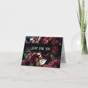 Festiva Tarjeta de vacaciones plegable de flores dramática