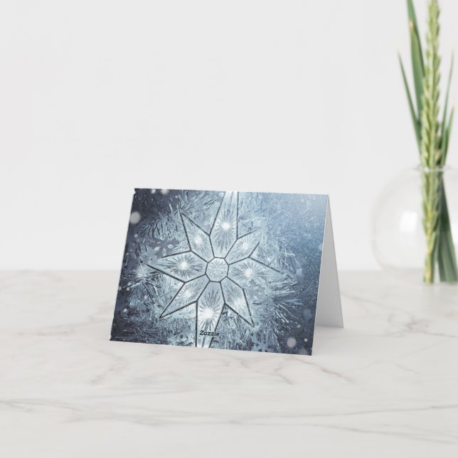 Festiva Tarjeta de vacaciones plegable pequeña de 4" x 5.6 (Reverso)