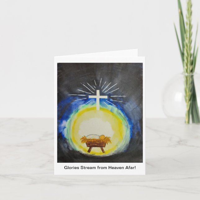 Festiva Tarjeta de vacaciones plegada (Anverso)