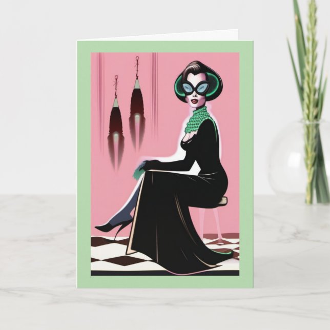 Festiva Tarjeta de vacaciones plegada (Anverso)