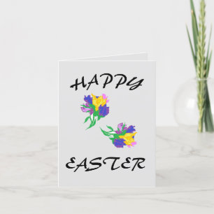 Festiva Tarjeta de vacaciones plegada : Alilies de Pascua