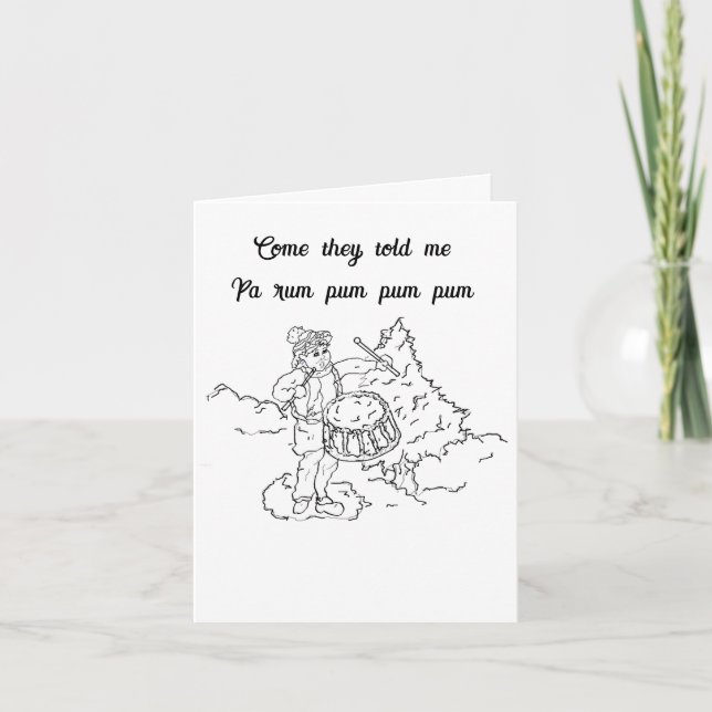 Festiva Tarjeta de vacaciones plegada :Amor Por Los Navida (Anverso)