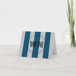 Festiva tarjeta de vacaciones plegada azul gris azul de ne