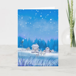 Festiva Tarjeta de vacaciones plegada con sello de America