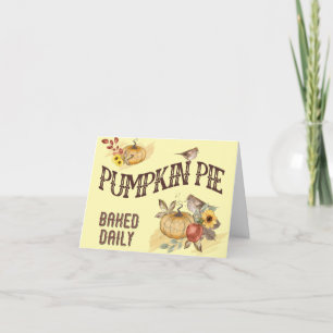 Festiva Tarjeta de vacaciones plegada de RÓTULO PIE PUMPKI