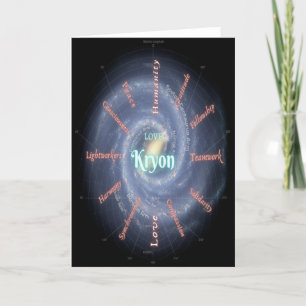 Festiva Tarjeta de vacaciones plegada Kryon Galaxy