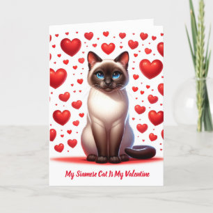 Festiva Tarjeta de vacaciones plegada para enamorados siam