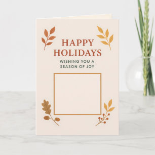 Festiva Tarjeta de vacaciones plegada personalizada, tamañ