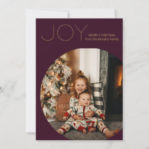 Festiva Tarjeta de vacaciones PLUM Modern Joy Minimalistas
