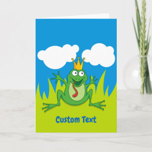 Festiva Tarjeta de vacaciones Prince Frog 5" x 7"