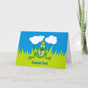Festiva Tarjeta de vacaciones Prince Frog 7" x 5"