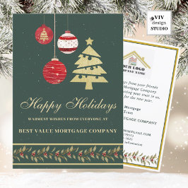 Festiva Tarjeta de vacaciones QR con el logotipo de negoci