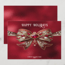 Tarjeta de vacaciones Red Bow