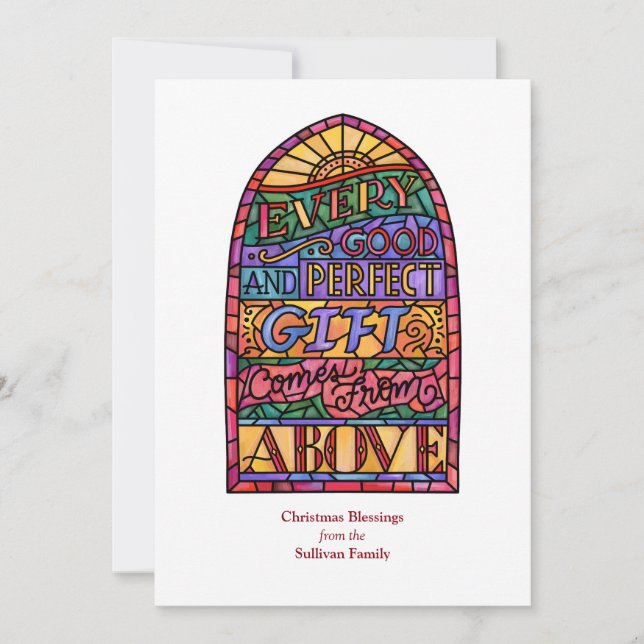 Festiva Tarjeta de vacaciones religiosa no fotográfica de  (Anverso)