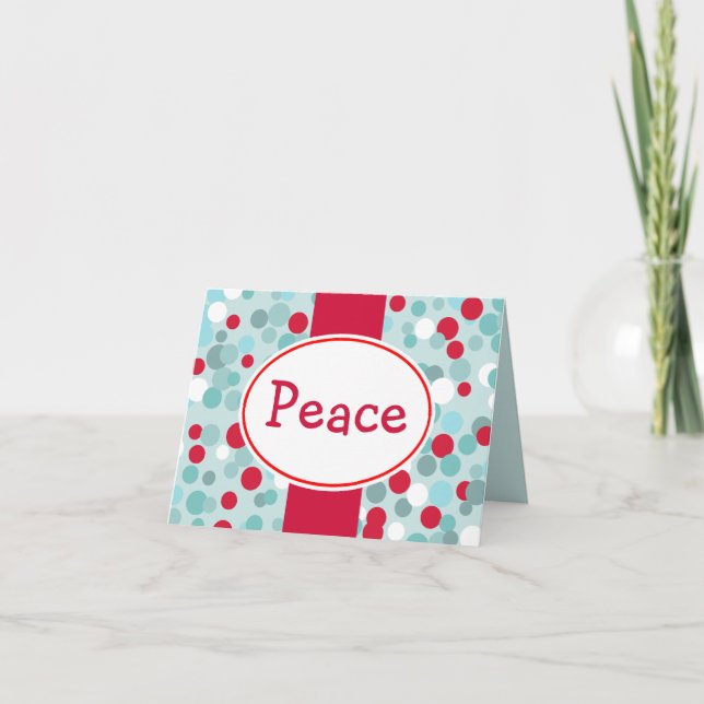 Festiva Tarjeta de vacaciones Retro Peace (Anverso)