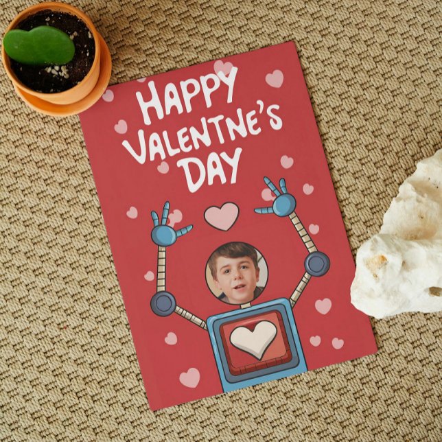 Festiva Tarjeta de vacaciones Robot Día de San Valentín Ph (valentines day boy gift, valentine dai card kids, valentines day school gifts, valentines day cards,)